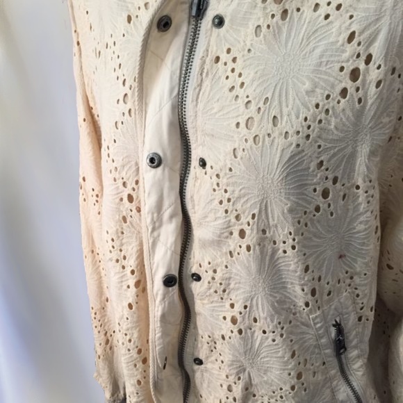 Free People Ivory Eyelet Daisy  Jacket - Picture 3 of 5